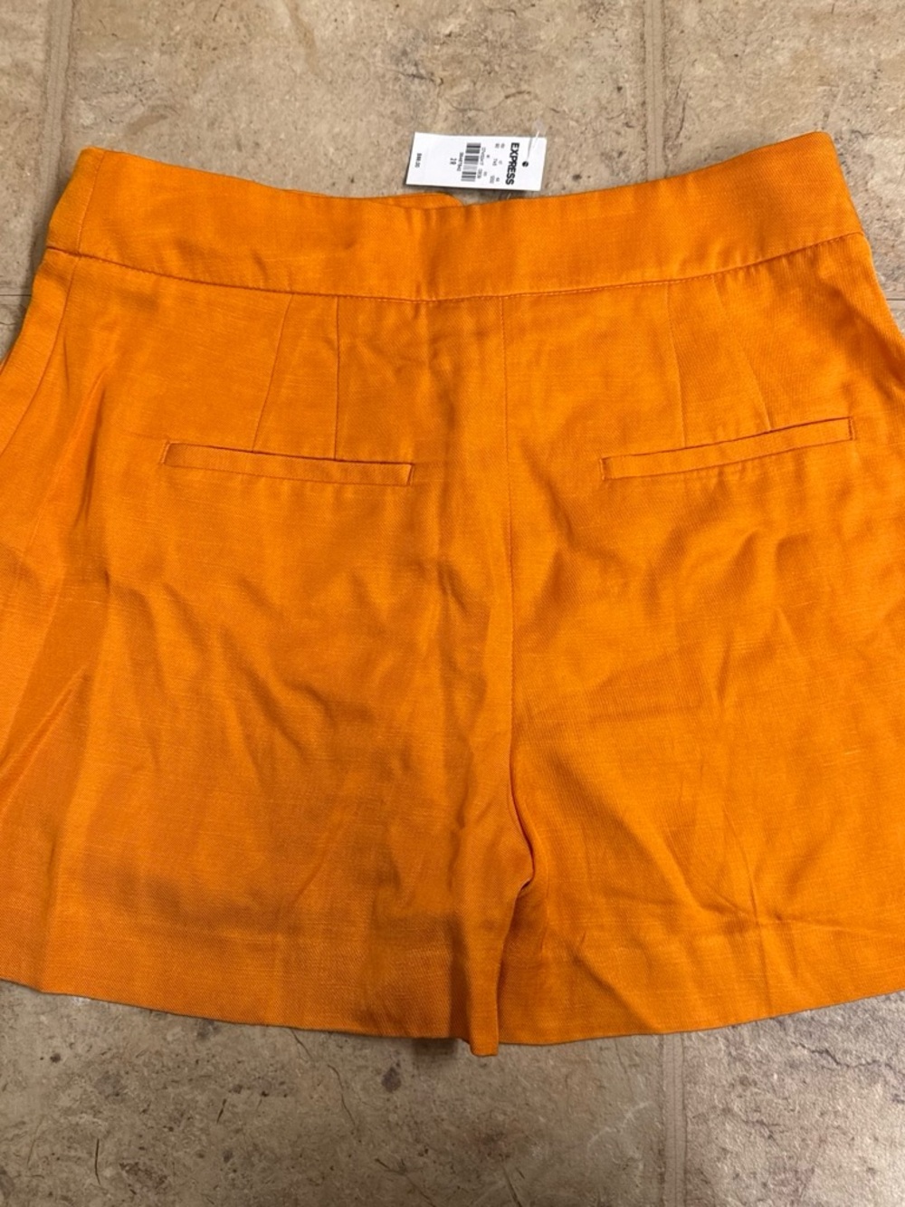 High-Waist Orange Pumkin Halloween color Women's Tailored Shorts